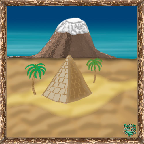 A pyramid in the desert